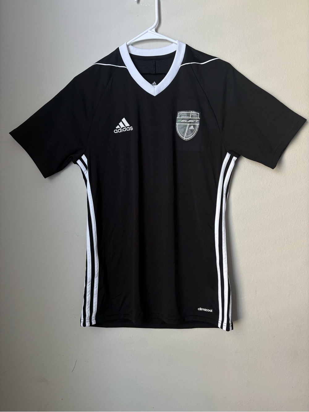 Adidas Climacool Select Soccer Jersey Black White Size S